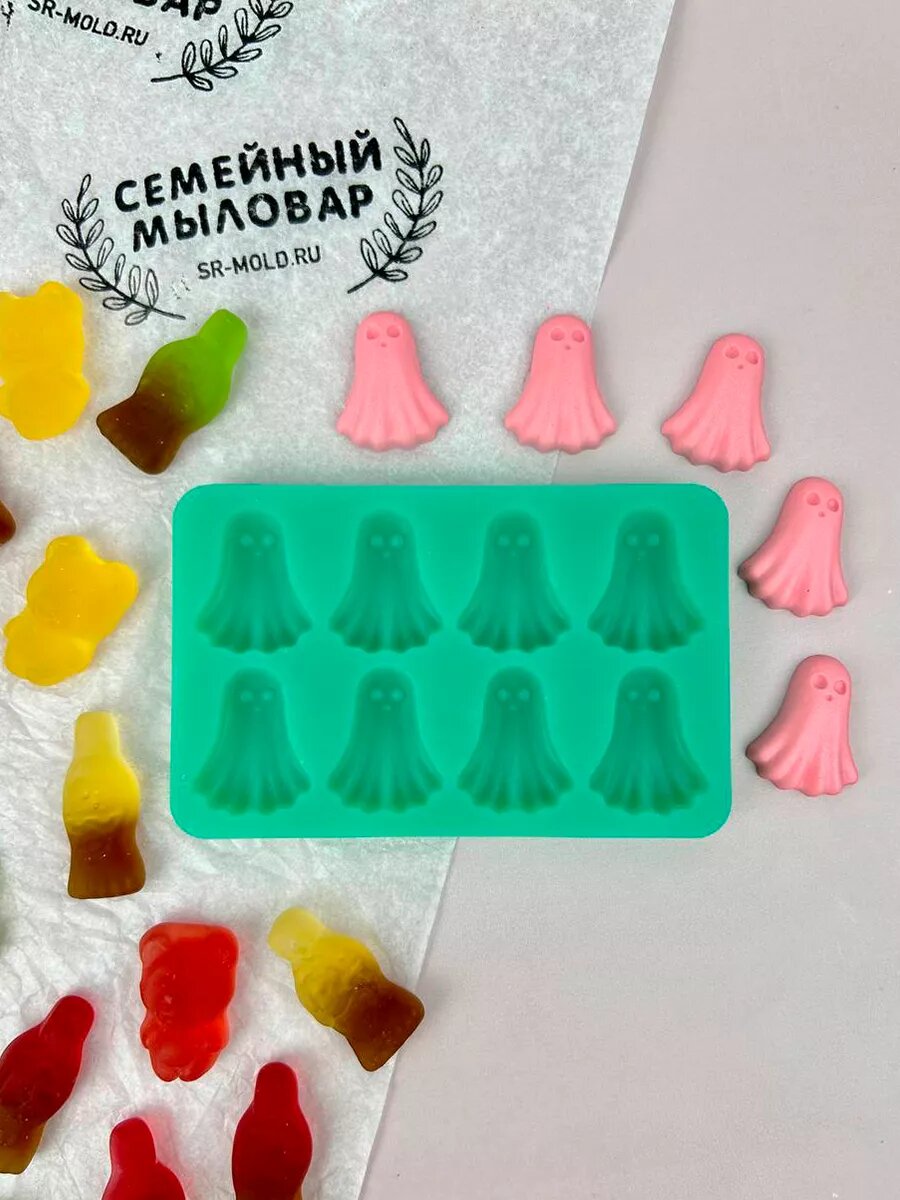 Молд силиконовый для мармелада, шоколада Привидение — фото 1