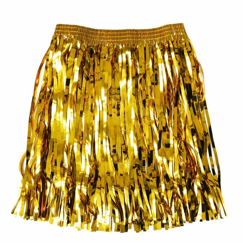 Карнавальная юбка Веселый праздник Золотая, длина 40 см, на резинке, в пакете