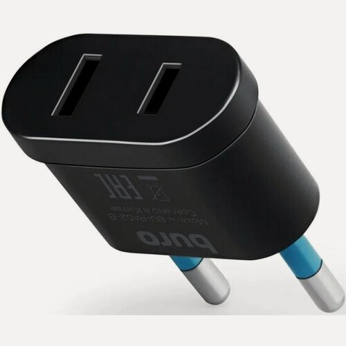 Изображение товара Адаптер-переходник Buro BU-PA02-B (1 розетка) черный