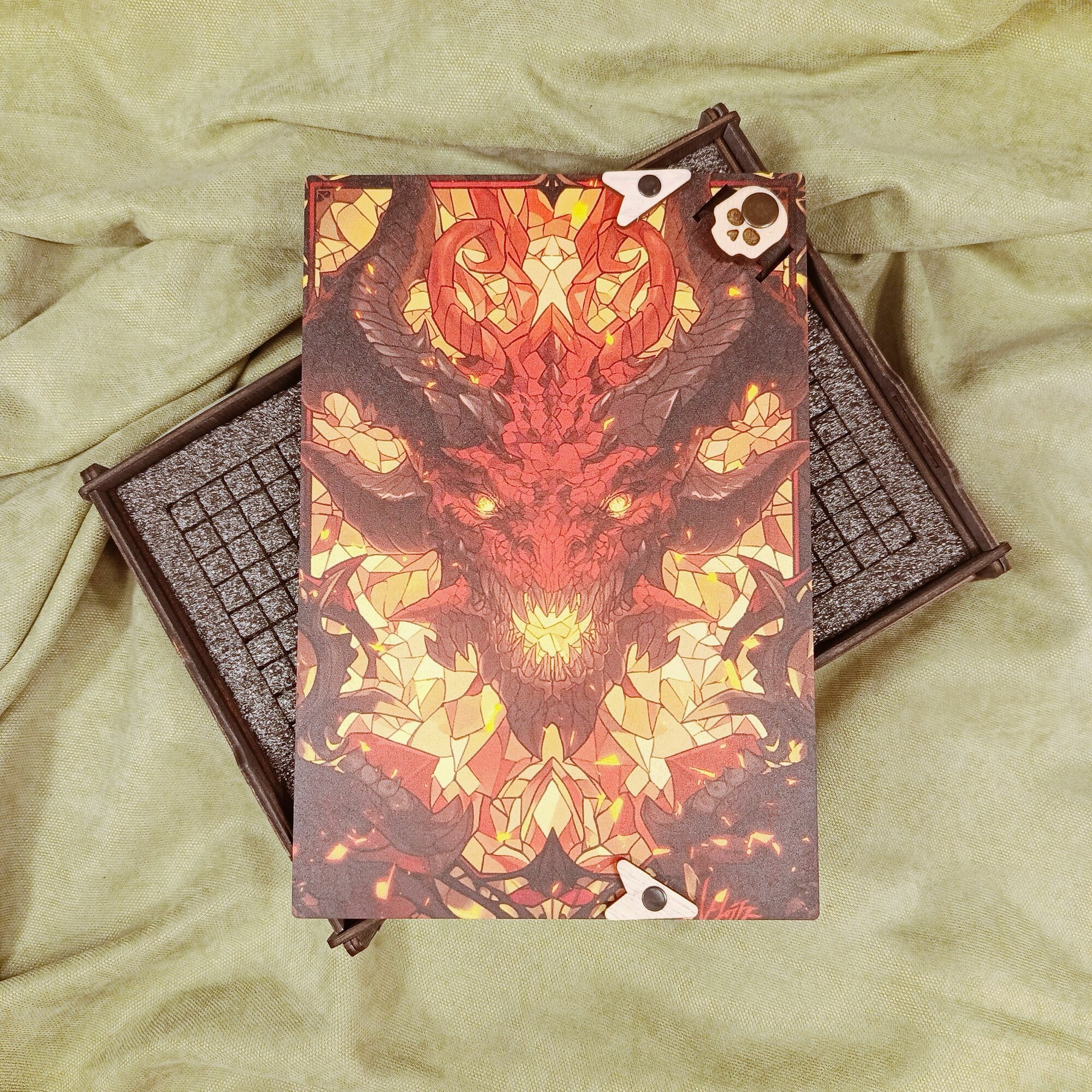 Органайзер и трей (ложемент) для миниатюр днд "Инферно" DnD, dungeons and dragons, миниатюры днд