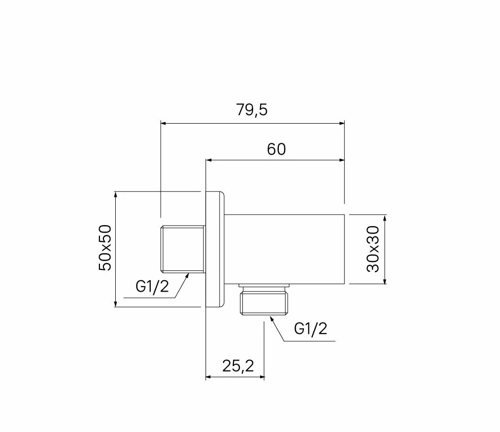 Держатель душевой лейки Iddis Agua AGUCP00i53 хром — фото 1