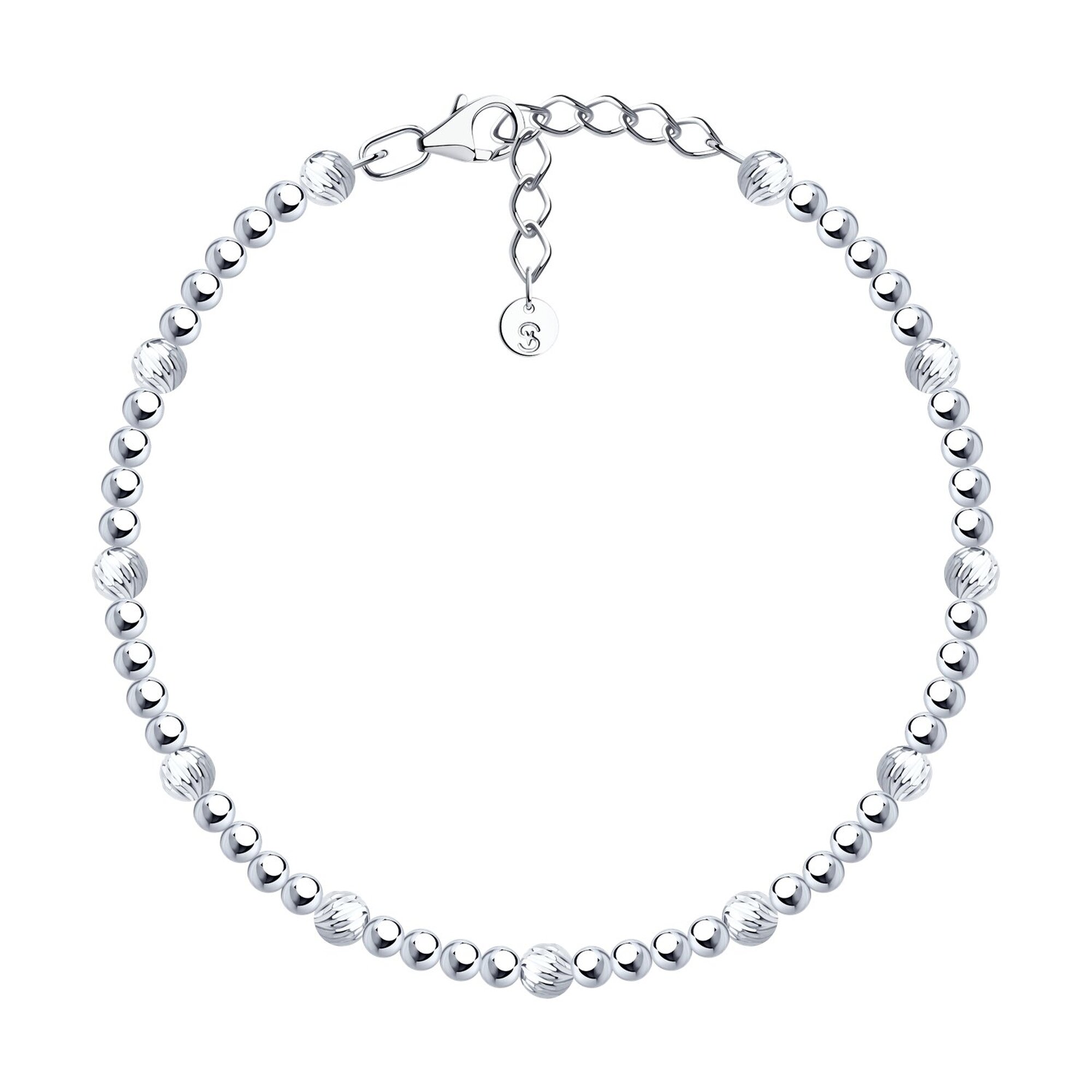 Браслет Diamant online, серебро, 925 проба, родирование