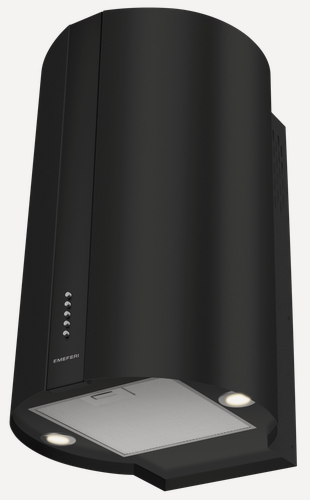 Изображение товара Вытяжка кухонная цилиндрическая настенная MEFERI TUBE40BK POWER на 40 см, черная, производительность 850м3/ч, 3 скорости