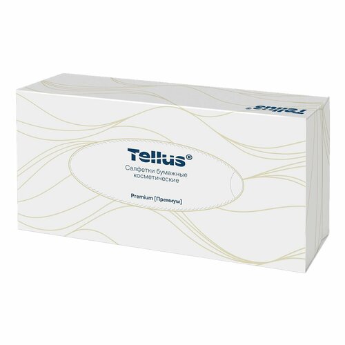 Салфетки для лица Tellus Premium, ультрамягкие, двухслойные, 100 листов