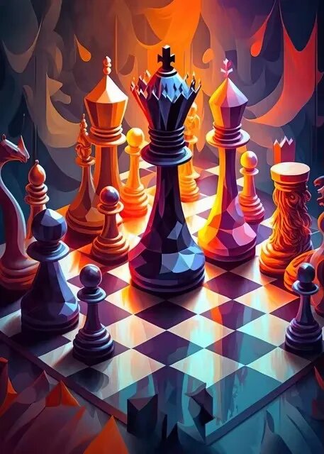 Алмазная живопись Leyao Шахматы, N357, 55x70cm sqaure