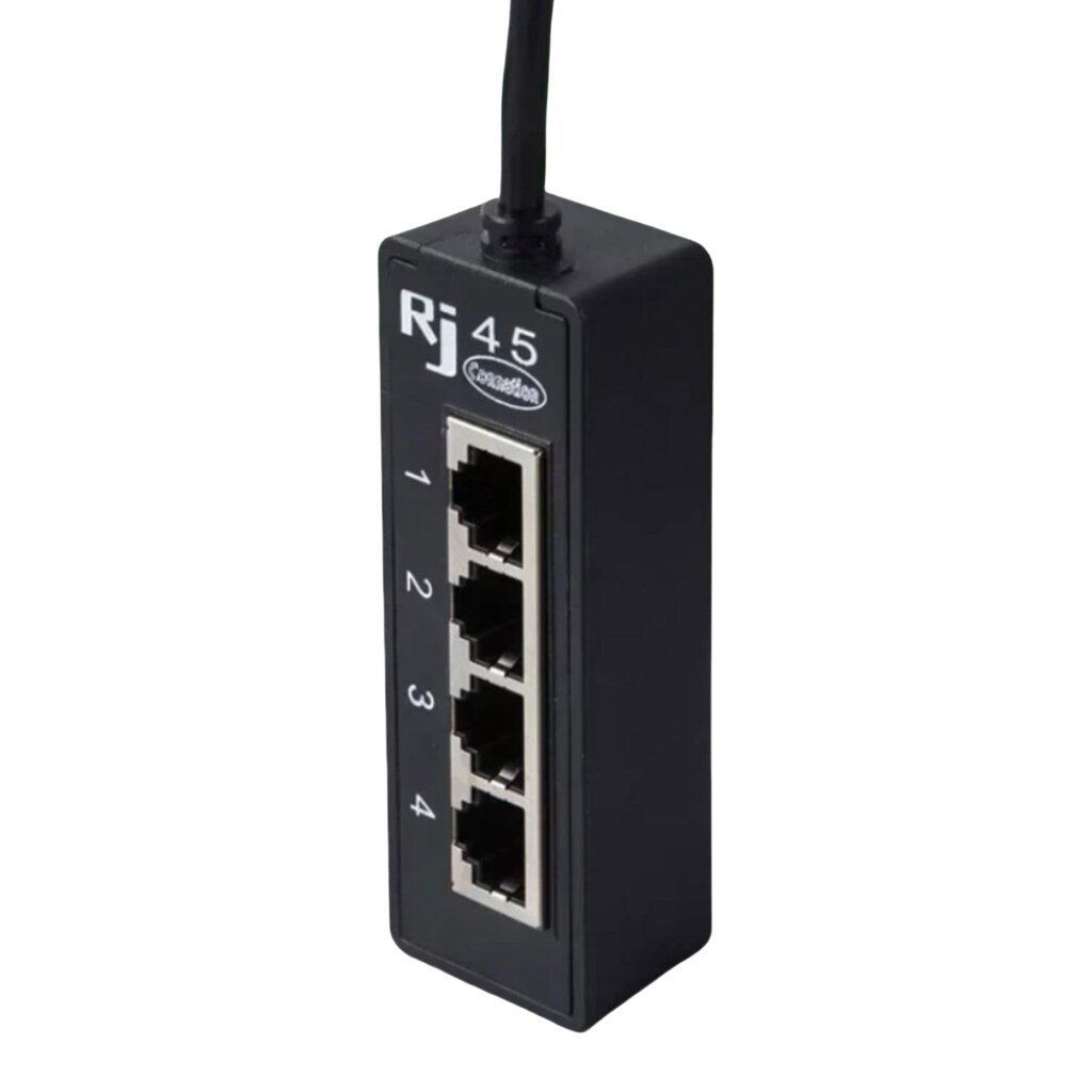 4-портовый сетевой адаптер-разветвитель RJ45 для подключения нескольких устройств — фото 1