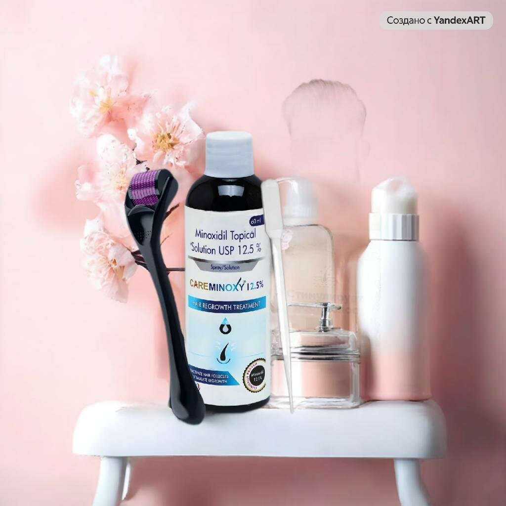 Миноксидил Киркланд 12.% для роста волос и бороды, Minoxidil Kirkland 12.5% + мезороллер , Миноксидил 12.5%