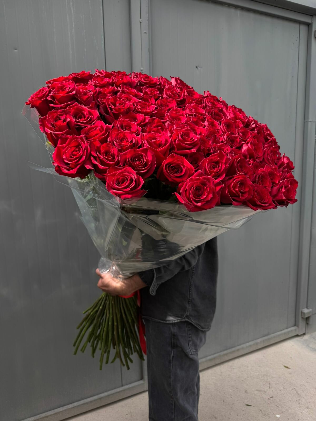 Розы 101 шт | Высокие(метровые) розы 100 см | Доставка роз (метр)| Цветы доставка