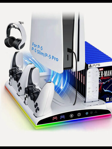 Изображение товара Многофункциональный Игровая приставка кронштейн PS5 с охлаждающей и расширенной базой для PS5slim и PS5PRO HP5-5002