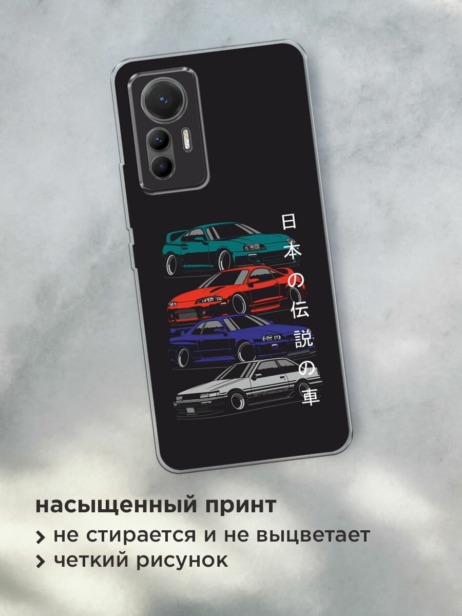 Чехол на Xiaomi 12 Lite / Сяоми 12 Лайт с принтом "JDM Legend cars" — фото 1