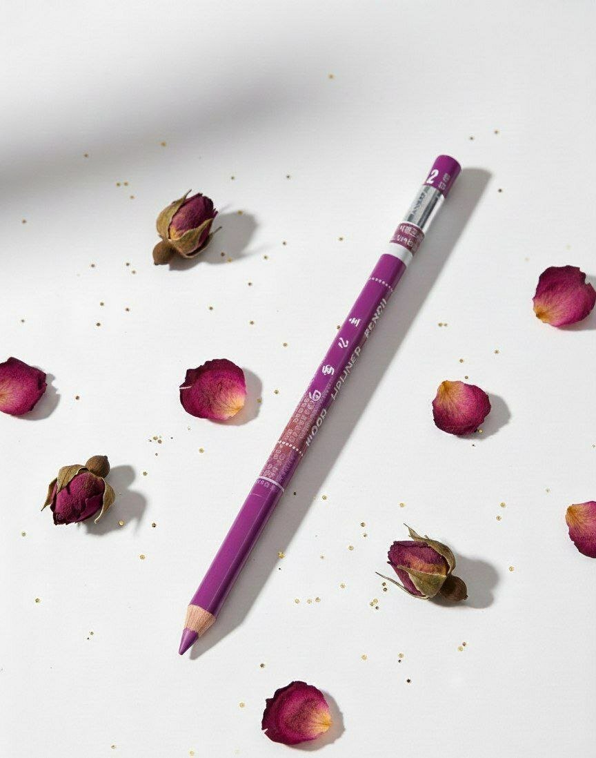 Карандаш для губ Wood LipLiner, гипоаллергенный, водостойкий, оттенок 12 пыльная роза