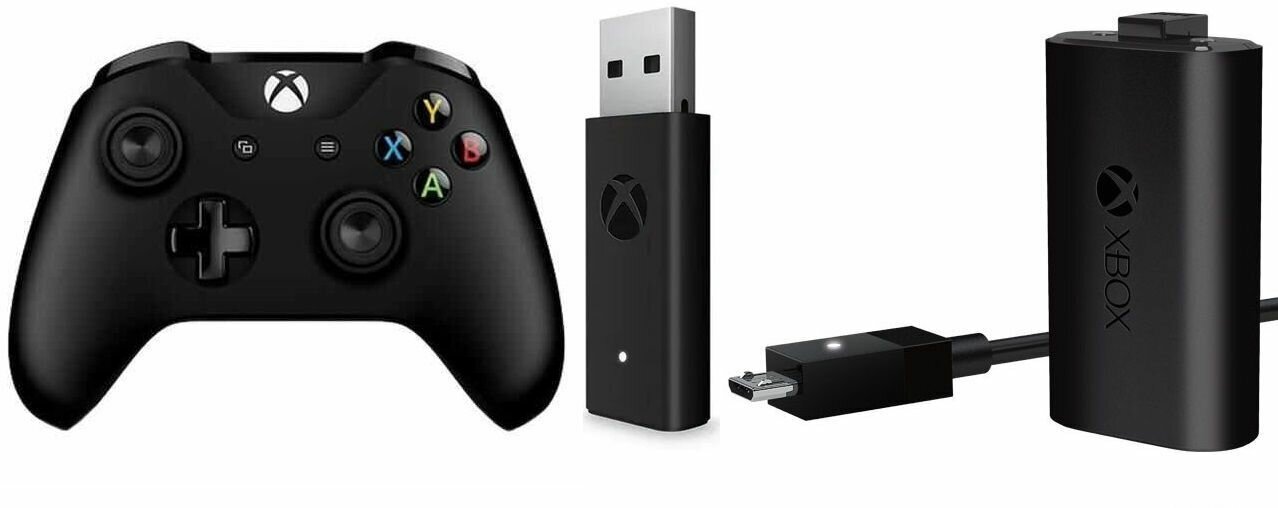 Геймпад Microsoft Xbox One Series S X Wireless Controller Black Черный 3 ревизия с bluetooth джойстик + Оригинальный аккумулятор + Адаптер