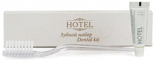 Зубной набор комплект 300шт HOTEL (зубная щётка + зубная паста 4 г) картон ш/к 006 2000120 1 шт