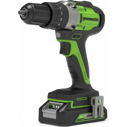 Аккумуляторная ударная дрель-шуруповерт GREENWORKS GD24DD60K2 3704107UA 1415900₽