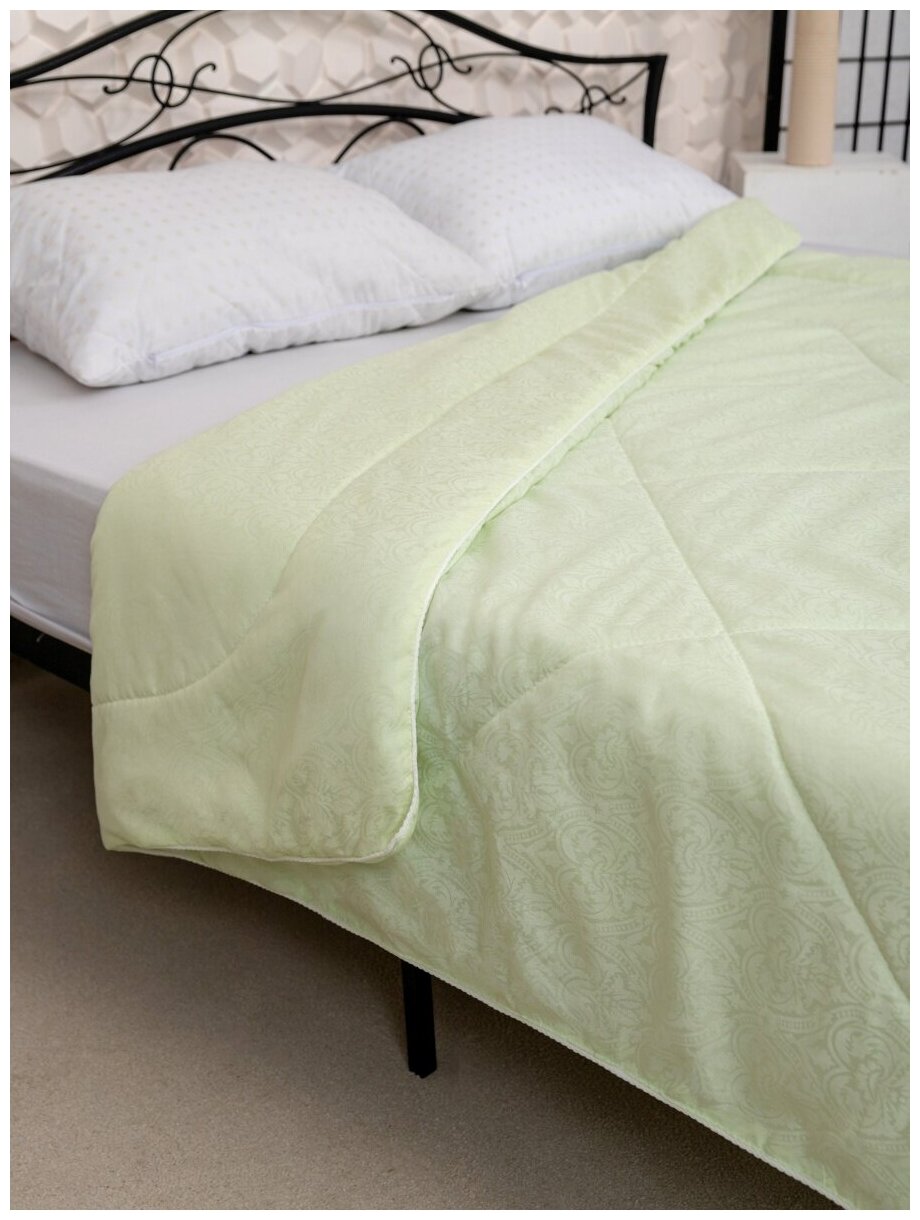 Одеяло демисезонное GREENHOME33 2 спальное "Бамбук" (тик) / искусcтвенный лебяжий пух / 175х210 см - фотография № 2