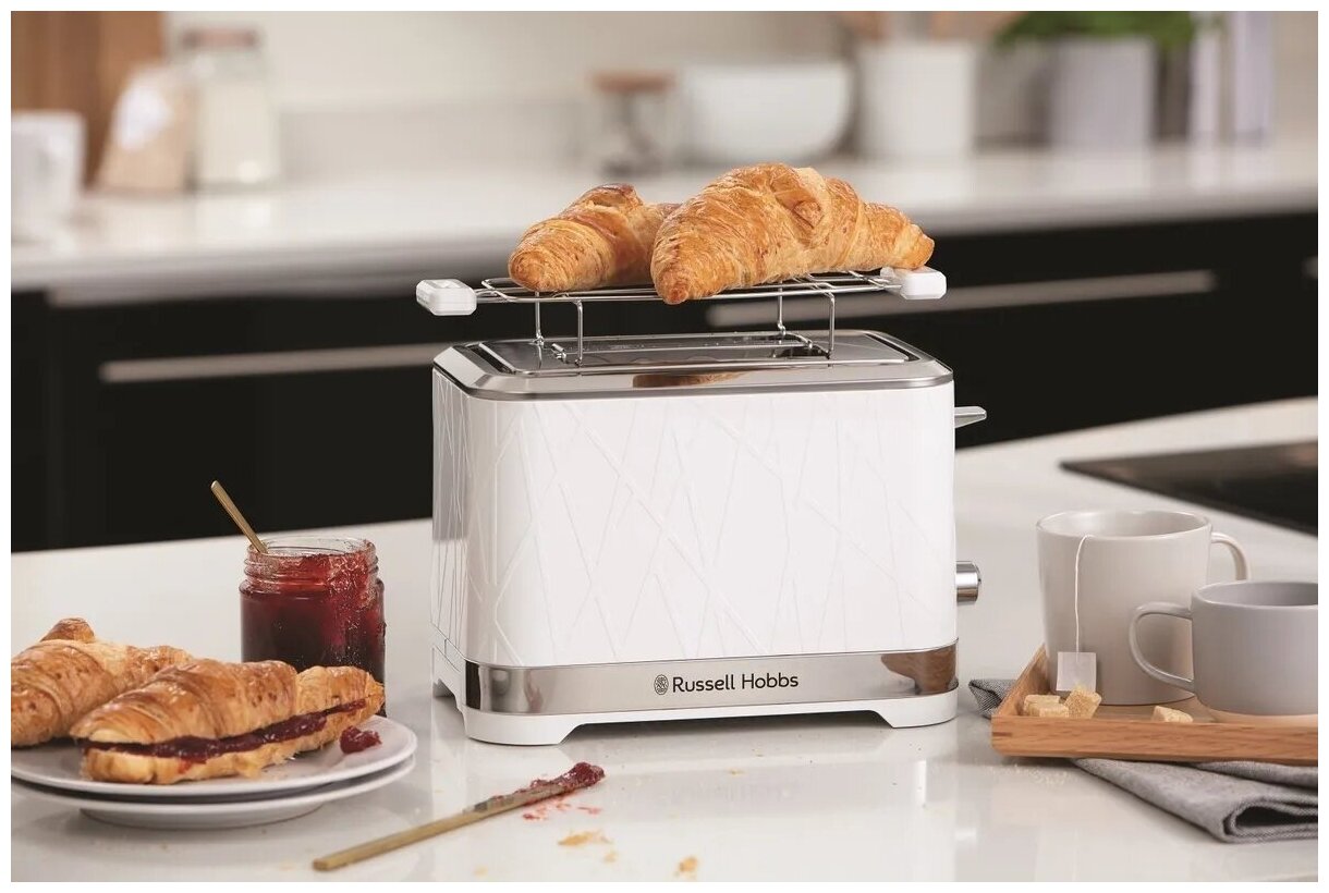 Тостер Russell Hobbs 28090-56 Structure 2S Toaster White - фото №6