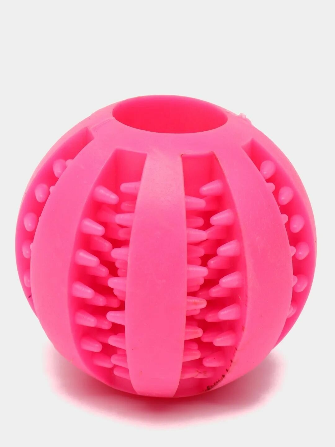 Игрушка для собак, мячик для корма, розовый 6см - фотография № 8