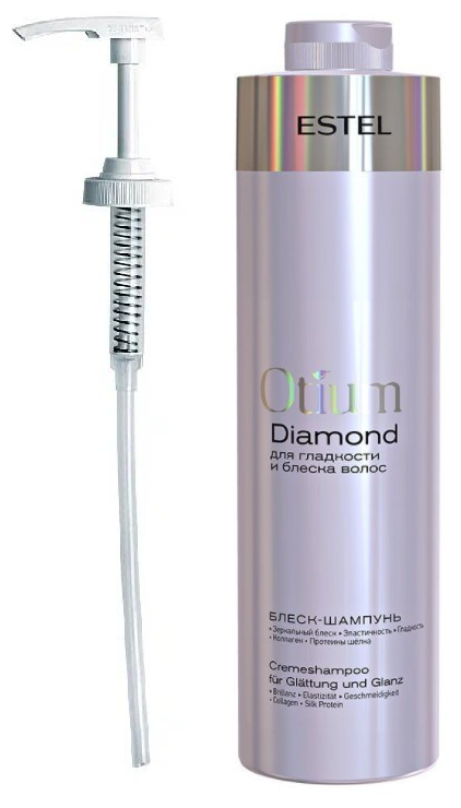 ESTEL Блеск-шампунь для гладкости и блеска волос OTIUM DIAMOND, 1000 мл + Дозатор