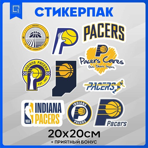 Набор наклеек Стикеры NBA Pacers 20х20см наклейки стикеры геншин набор 7