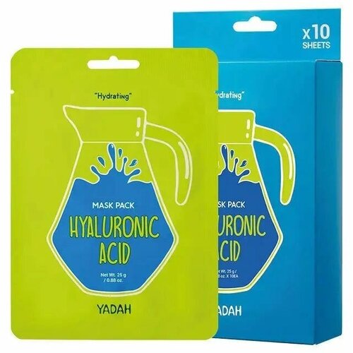 YADAH Маски на тканевой основе для увлажнения кожи Hyaluronic Acid Mask Pack