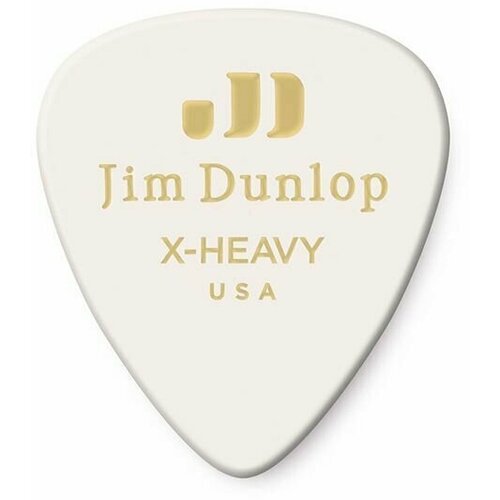 Медиаторы, очень жесткие, 12 шт. Dunlop Celluloid White Extra Heavy 483P01XH 12Pack