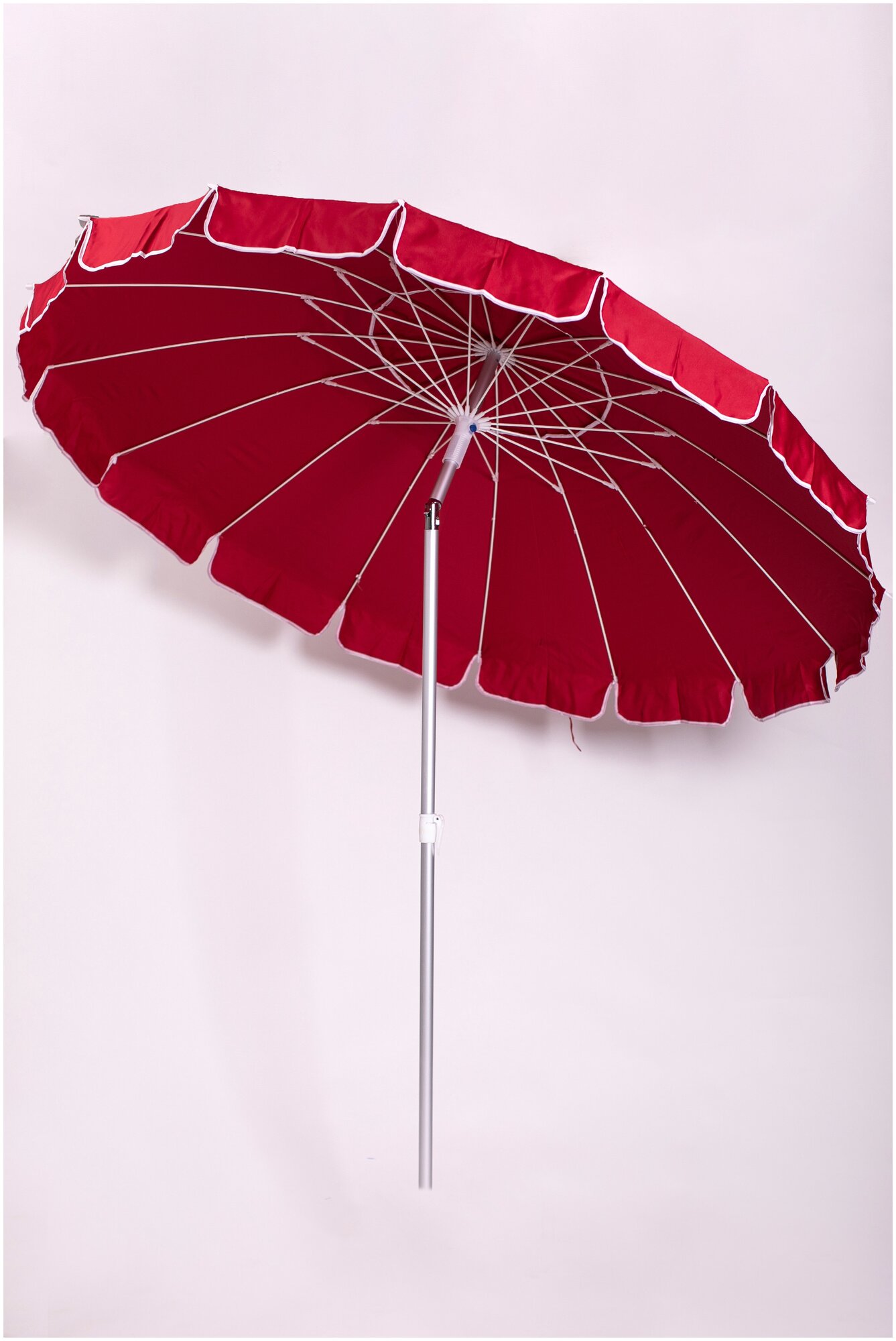 Зонт пляжный, солнцезащитный 2.2 м 16 спиц, . ткань-оксфорд, с клапаном, с наклоном. основание-алюминий - фотография № 7