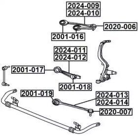 Рычаг передний нижний правый Asva 2024013