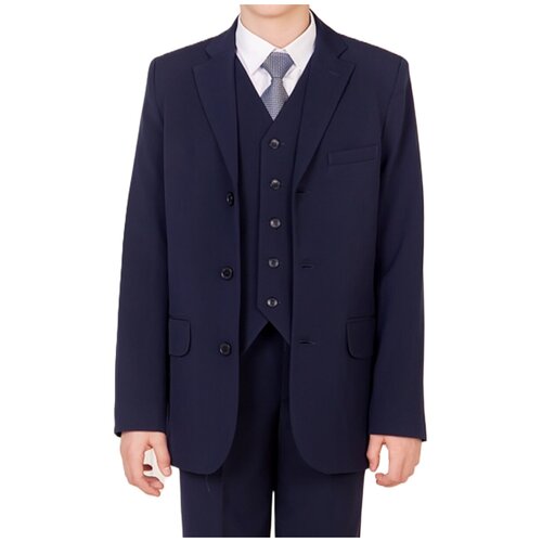 Школьный пиджак Инфанта, размер 140/68, синий пиджак инфанта размер 140 68 бордовый