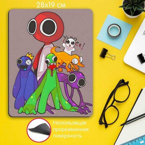 Игровой коврик для мыши Rainbow friends Радужные друзья