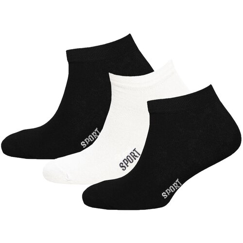 фото Мужские носки status, 3 пары, укороченные, размер 29, черный, белый