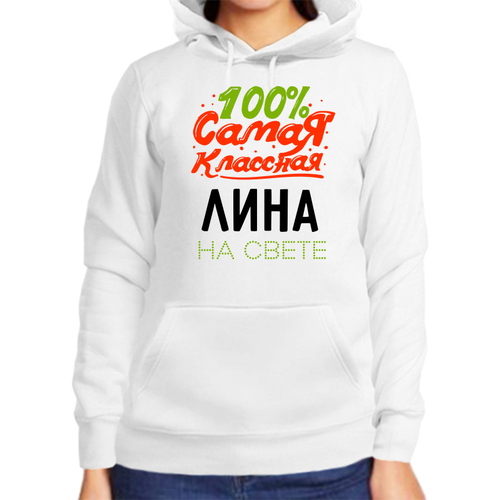 Худи , силуэт свободный, средней длины, размер L, белый