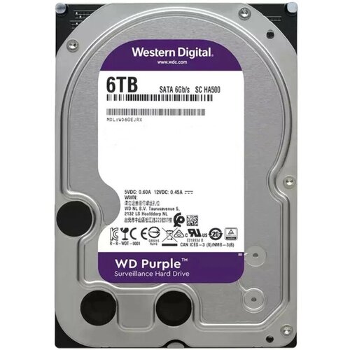 Жесткий диск Western Digital Purple 6TB 5400rpm 64Mb WD64EJRX 1556400₽