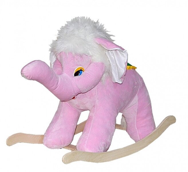 Качалка детская Слон розовый в подарок для девочки