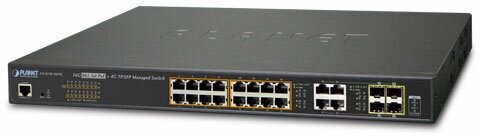 Управляемый коммутатор PLANET GS-4210-16P4C IPv6/IPv4, 16-Port Managed 802.3at POE+ Gigabit Ethernet Switch + 4-Port Gigabit Combo TP/SFP (220W)