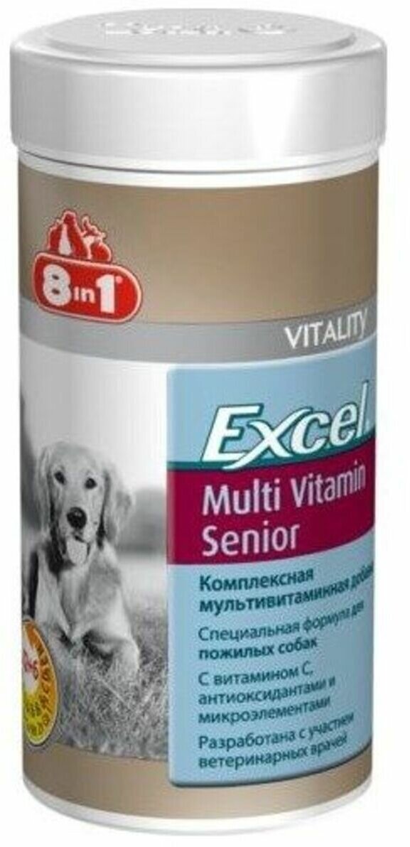 Витамины для собак в возрасте 8in1 Excel Мультивитамины, 80таб - фото №13