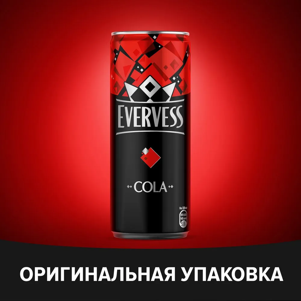 Напиток газированный Evervess Кола 0,33л X12 - фотография № 3