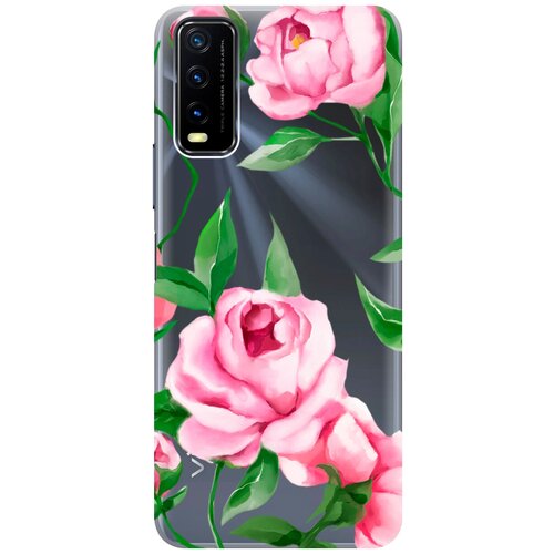 Силиконовый чехол на Vivo Y20, Виво У20 с 3D принтом Amazing Peonies прозрачный силиконовый чехол на nokia 4 2 нокиа 4 2 с 3d принтом amazing peonies прозрачный