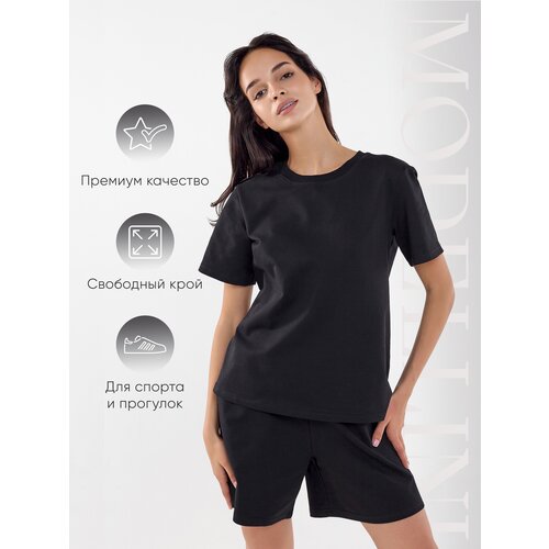 фото Костюм modellini, размер 48, черный