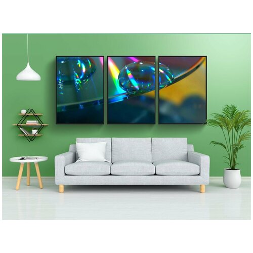 фото Набор модулных постеров для интерьера "диск, компакт диск, разноцветный" 60x90 см. в тубусе, без рамки lotsprints