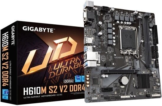 Материнская плата Gigabyte H610M S2 V2 DDR4 (LGA1700, mATX)