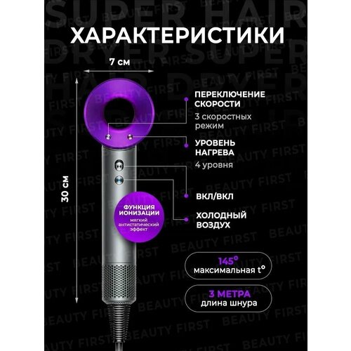 Фен для волос Super Hair Dryer 5 насадок 287400₽