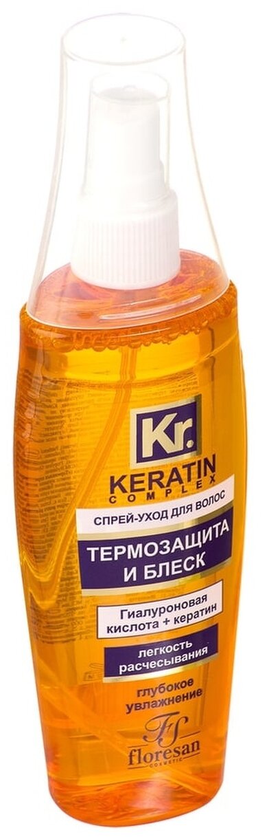 Спрей-уход для волос Floresan Keratin Complex Термозащита и Блеск 135мл ФЛОРЕСАН - фото №2