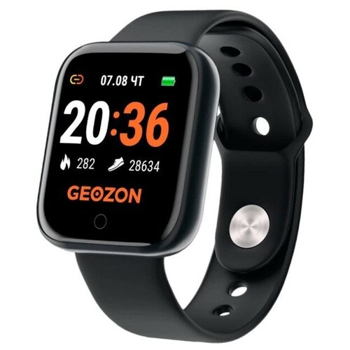 Смарт-часы Geozon Sprinter G-SM11BLK 13 TFT уведомления пульсоксиметр 150мАч черные 298000₽