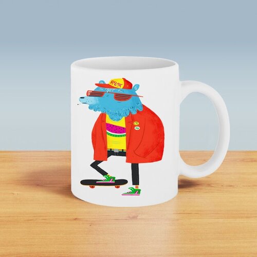 Подарочная кружка с принтом. Животные 4.