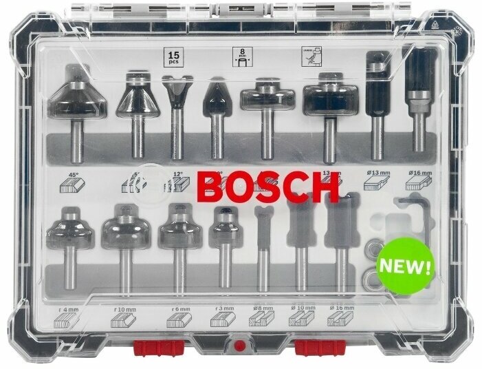 Набор фрез Bosch смешанный (2607017472)
