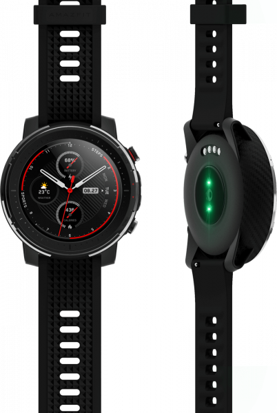 Смарт-часы AMAZFIT Stratos 3, 48.6мм, 1.34", черный / черный - фото №5