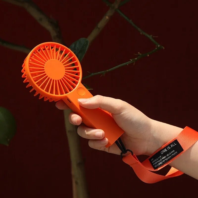 Портативный вентилятор VH Mini Portable Handheld Fan (оранжевый) - фотография № 2