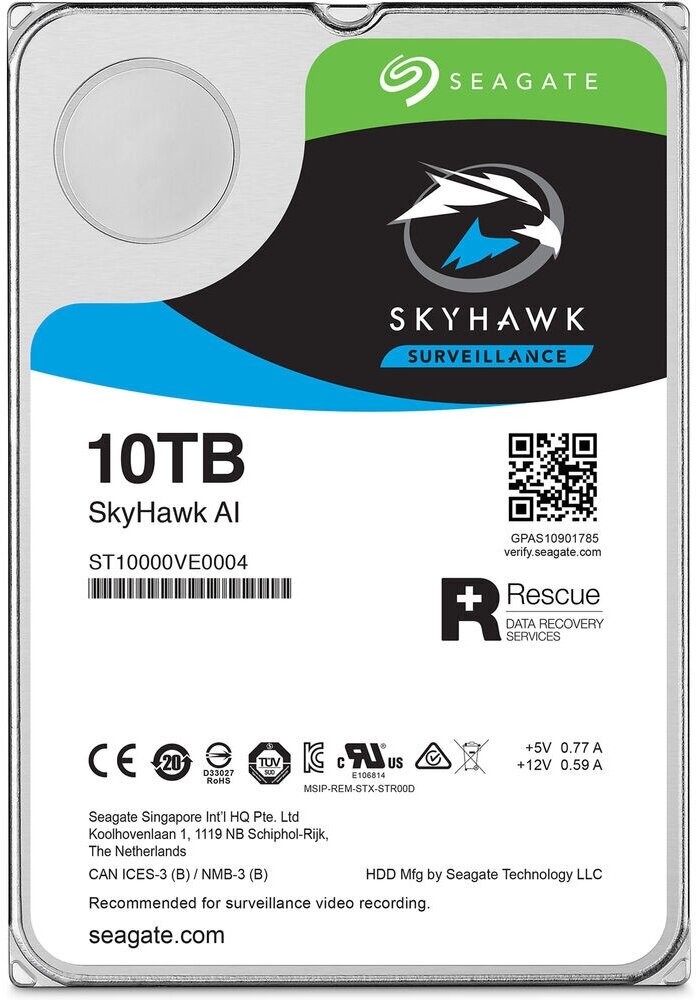 Жесткий диск Seagate SkyHawkAI , 10ТБ, HDD, SATA III, 3.5" - фото №13