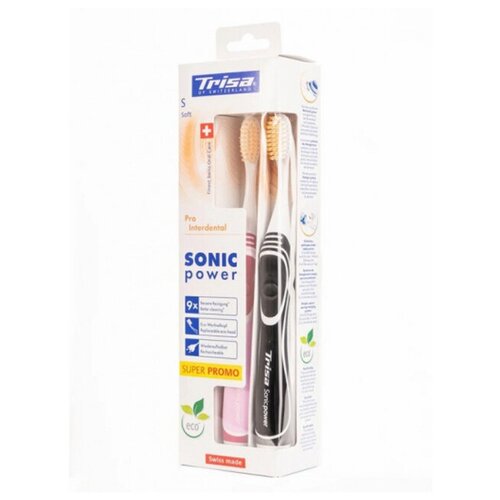 Зубная электрощетка Trisa Sonicpower Akku 686077 2шт Black-Pink 348900₽