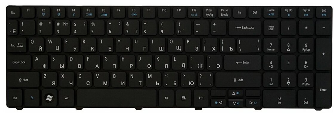 Клавиатура для ноутбука Acer PK130C92A04 Чёрная Матовая